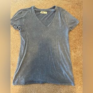 Hollister Denim Blue V Neck Tee